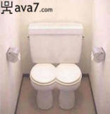 double seat toilet